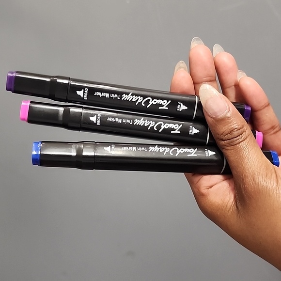 KAMINRUN 36x Fabric Dual Tip Marker Pens for Kids Adults In Artists Carrier NWOT - Picture 4 of 10